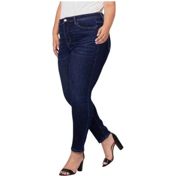 Lovervet by Vervet DK Wash-Plus High Rise Ankle Skinny Jeans Sz 18W Women’s EUC - Picture 3 of 13